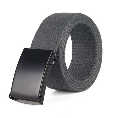 Modni novi uniseks remen, crna legirana kopča, jednobojni platneni remen za muškarce, traperice za sportove na otvorenom, pojas, veleprodaja