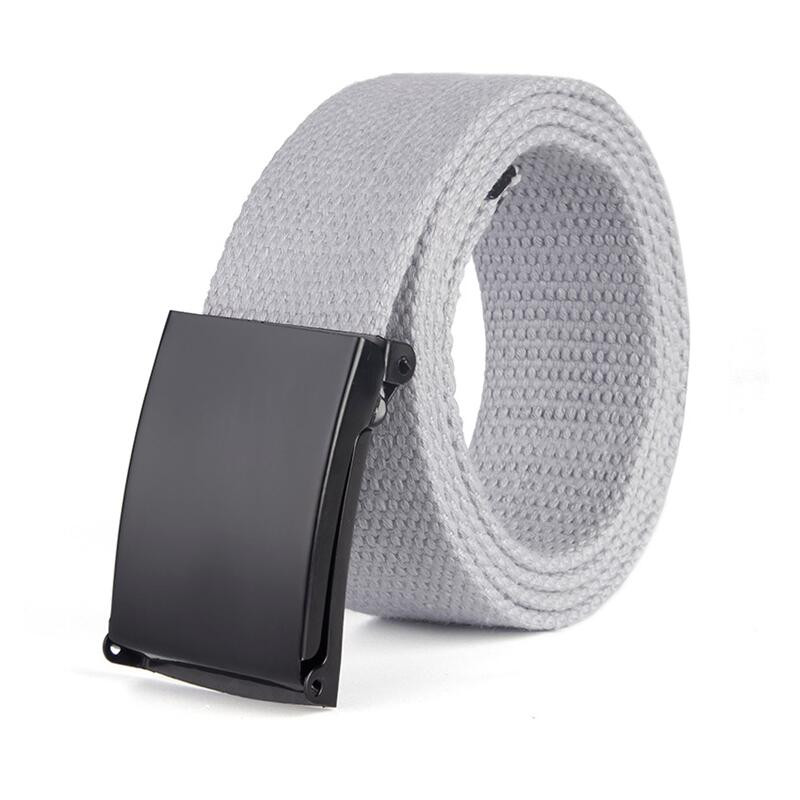 Modni novi uniseks remen, crna legirana kopča, jednobojni platneni remen za muškarce, traperice za sportove na otvorenom, pojas, veleprodaja