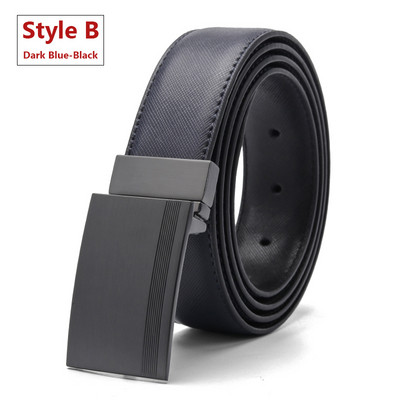Luksuzni kožni remen za muškarce, pločasta reverzibilna kopča s uzorkom čačkalice Pojasevi za poslovne haljine Dobavljači isporuka Crna Plava Smeđa