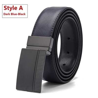 Luksuzni kožni remen za muškarce, pločasta reverzibilna kopča s uzorkom čačkalice Pojasevi za poslovne haljine Dobavljači isporuka Crna Plava Smeđa
