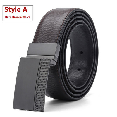 Luksuzni kožni remen za muškarce, pločasta reverzibilna kopča s uzorkom čačkalice Pojasevi za poslovne haljine Dobavljači isporuka Crna Plava Smeđa