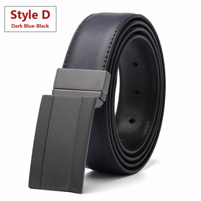 Luksuzni kožni remen za muškarce, pločasta reverzibilna kopča s uzorkom čačkalice Pojasevi za poslovne haljine Dobavljači isporuka Crna Plava Smeđa