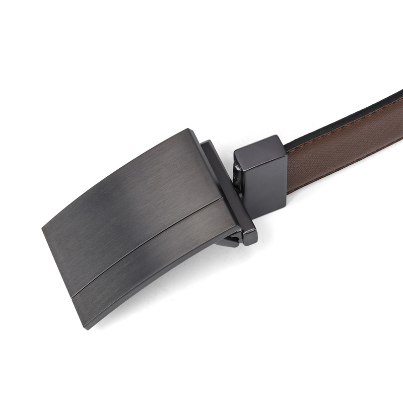 Luksuzni kožni remen za muškarce, pločasta reverzibilna kopča s uzorkom čačkalice Pojasevi za poslovne haljine Dobavljači isporuka Crna Plava Smeđa