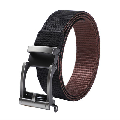 Nailono reketinis diržas vyrams Dviejų spalvų kombinuotas taktinis diržas, automatinis slydimo sagtis Nailoninis greitai džiūstantis unisex laisvalaikio diržas