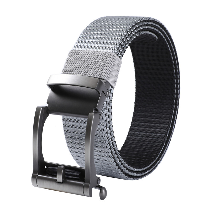 Nailono reketinis diržas vyrams Dviejų spalvų kombinuotas taktinis diržas, automatinis slydimo sagtis Nailoninis greitai džiūstantis unisex laisvalaikio diržas