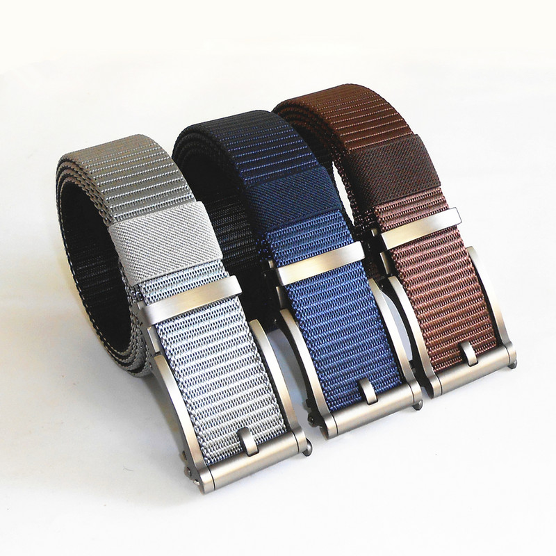 Nailono reketinis diržas vyrams Dviejų spalvų kombinuotas taktinis diržas, automatinis slydimo sagtis Nailoninis greitai džiūstantis unisex laisvalaikio diržas