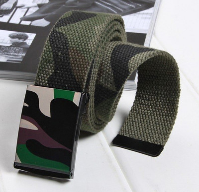 Camo Taktičke traperice Remen s kopčom Muškarci Žene Kamuflažni platneni remen Ležerni pojasevi oko struka s otisnutim grafitima Unisex Ceinture