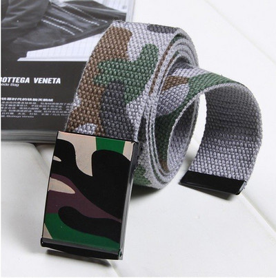 Camo Taktičke traperice Remen s kopčom Muškarci Žene Kamuflažni platneni remen Ležerni pojasevi oko struka s otisnutim grafitima Unisex Ceinture