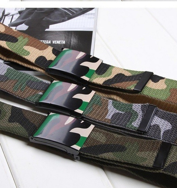Camo Taktičke traperice Remen s kopčom Muškarci Žene Kamuflažni platneni remen Ležerni pojasevi oko struka s otisnutim grafitima Unisex Ceinture