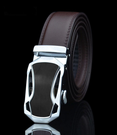 Muški remen Luksuzni kožni remeni za muškarce Muški remen s metalnom automatskom kopčom Poslovni remen 3,5 cm Crna kava Unisex Pasek