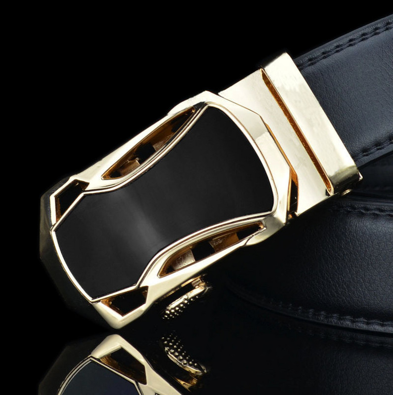 Muški remen Luksuzni kožni remeni za muškarce Muški remen s metalnom automatskom kopčom Poslovni remen 3,5 cm Crna kava Unisex Pasek