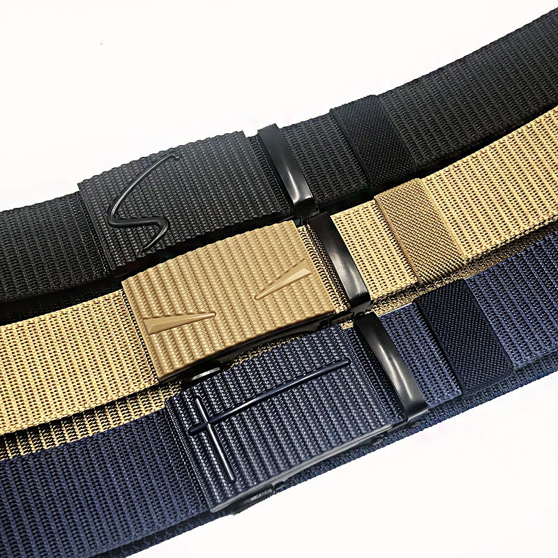Novi moderan najlonski platneni remen, remen bez zuba s automatskom kopčom, studentski svestrani remen za vojnu obuku na otvorenom