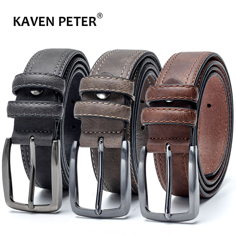 Bărbați Curele Vintage pentru blugi Curea de lux din piele despicată Bărbați Curea celebră pentru bărbați Curele de designer cu stil vintage