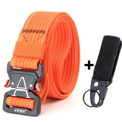 Μόδα Ανδρικές Ζώνες Υψηλής Ποιότητας Νάιλον Τακτική Ζώνη Για Τζιν Παντελόνι Μεταλλική Πόρπη Εκπαίδευση Στρατιωτικό Παντελόνι Casual Ζώνη