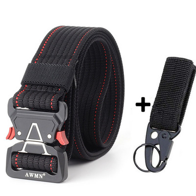 Μόδα Ανδρικές Ζώνες Υψηλής Ποιότητας Νάιλον Τακτική Ζώνη Για Τζιν Παντελόνι Μεταλλική Πόρπη Εκπαίδευση Στρατιωτικό Παντελόνι Casual Ζώνη