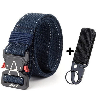 Μόδα Ανδρικές Ζώνες Υψηλής Ποιότητας Νάιλον Τακτική Ζώνη Για Τζιν Παντελόνι Μεταλλική Πόρπη Εκπαίδευση Στρατιωτικό Παντελόνι Casual Ζώνη