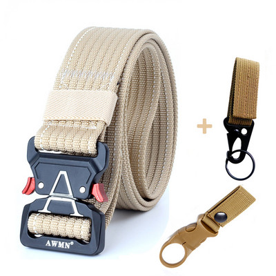 Μόδα Ανδρικές Ζώνες Υψηλής Ποιότητας Νάιλον Τακτική Ζώνη Για Τζιν Παντελόνι Μεταλλική Πόρπη Εκπαίδευση Στρατιωτικό Παντελόνι Casual Ζώνη