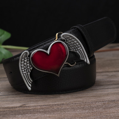 Tiib, punane südamesulamist pandla, naistemood Cowgirl Up valge vööga vaba aja kaunistus PU