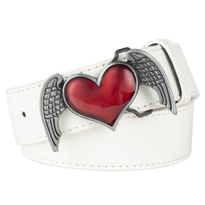 Tiib, punane südamesulamist pandla, naistemood Cowgirl Up valge vööga vaba aja kaunistus PU