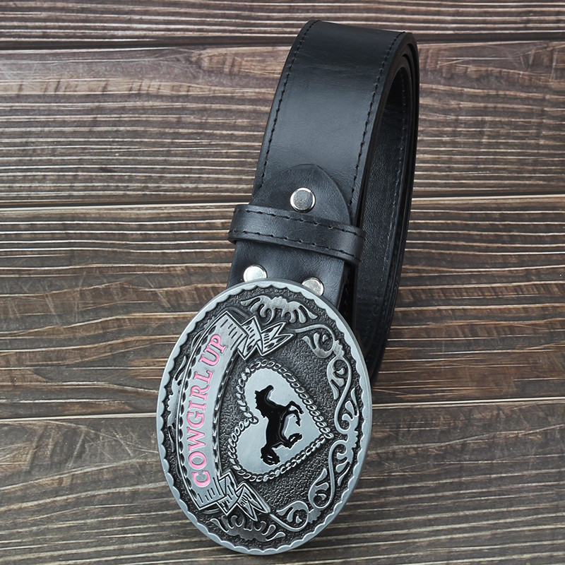 Kaubojka u zapadnom stilu, velika kopča za remen, ležerni modni ukrasni remen za žene