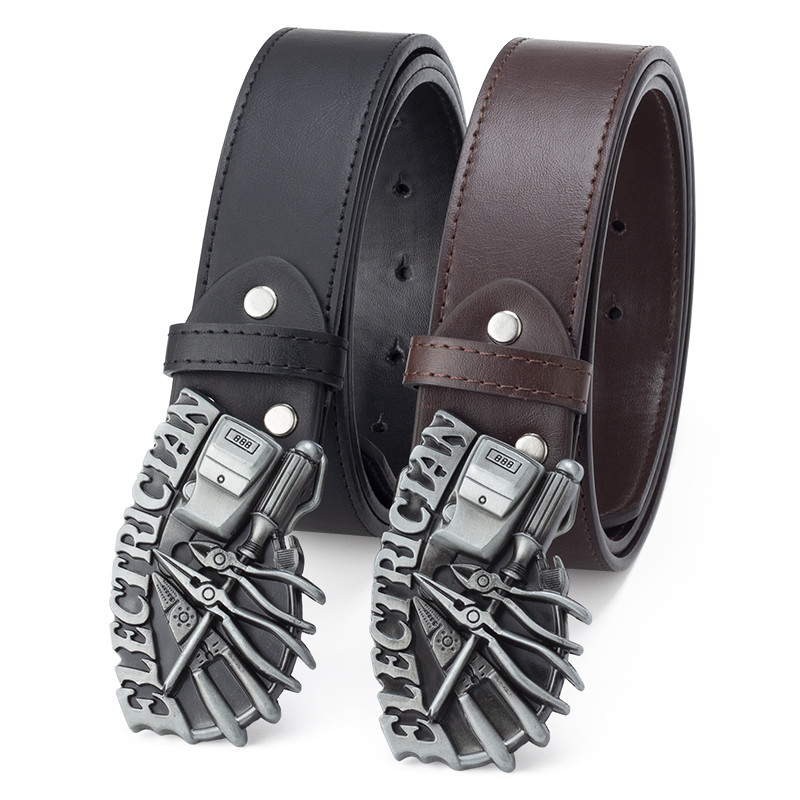 Električni profesionalni dodaci Ukrasna kopča Radni pojas Masivni rekreacijski pojasevi Glatka kopča Muška Joker moda