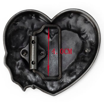 Red Hearts Big Head Belt Joker Fashion Leisure People Smooth Buckle Youth Cummerbund