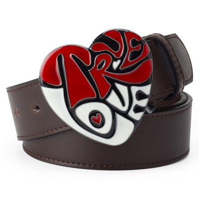 Red Hearts Big Remen za glavu Joker Fashion Leisure People Smooth Buckle Youth Commmerbund