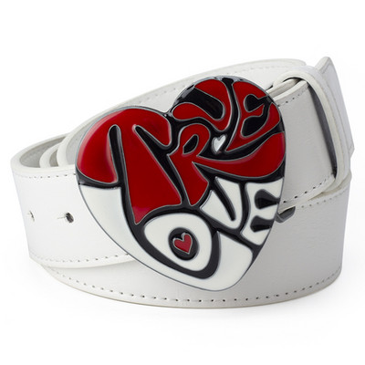 Red Hearts Big Remen za glavu Joker Fashion Leisure People Smooth Buckle Youth Commmerbund