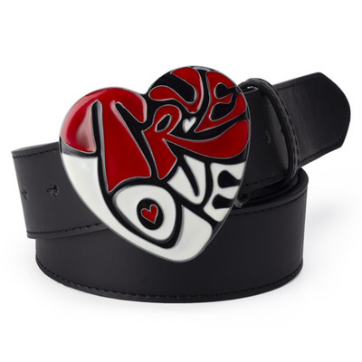 Red Hearts Big Remen za glavu Joker Fashion Leisure People Smooth Buckle Youth Commmerbund