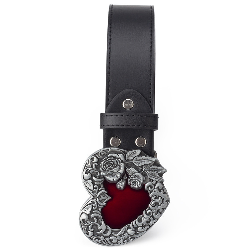 Red Hearts Big Remen za glavu Joker Fashion Leisure People Smooth Buckle Youth Commmerbund