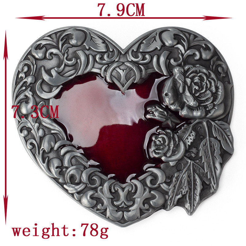 Red Hearts Big Remen za glavu Joker Fashion Leisure People Smooth Buckle Youth Commmerbund