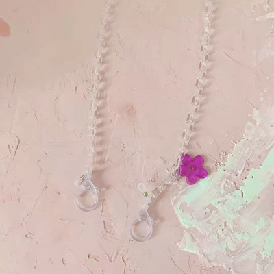 Novi Japan i Južna Koreja, mali svježi, prozirni akrilni lanac, cvjetni privjesak, maska, lanac uzica, lanac za naočale