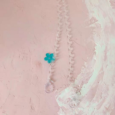 Novi Japan i Južna Koreja, mali svježi, prozirni akrilni lanac, cvjetni privjesak, maska, lanac uzica, lanac za naočale