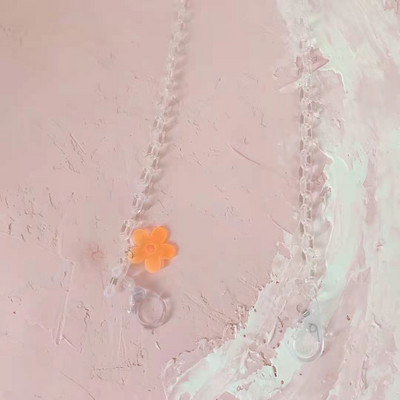 Novi Japan i Južna Koreja, mali svježi, prozirni akrilni lanac, cvjetni privjesak, maska, lanac uzica, lanac za naočale