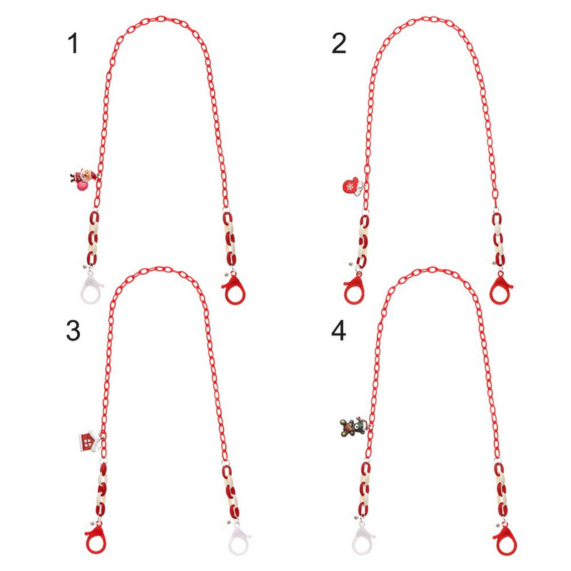Modni božićni akrilni držač lančića za naočale Ogrlica Traka za sunčane naočale Dječji protuklizni remen za držač naočala Pletenica za naočale
