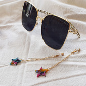 Mood akrüülist kirsiõied päikeseprillid ketid dekoratiivsed lühikesed ketid täht sulamist kett kaelapael Ehted naistele