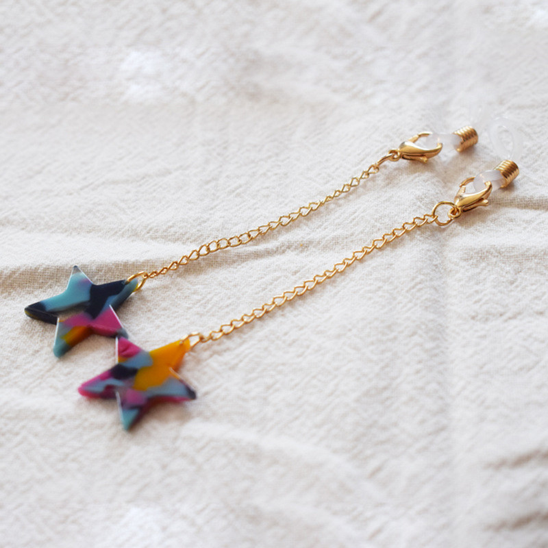 Mood akrüülist kirsiõied päikeseprillid ketid dekoratiivsed lühikesed ketid täht sulamist kett kaelapael Ehted naistele