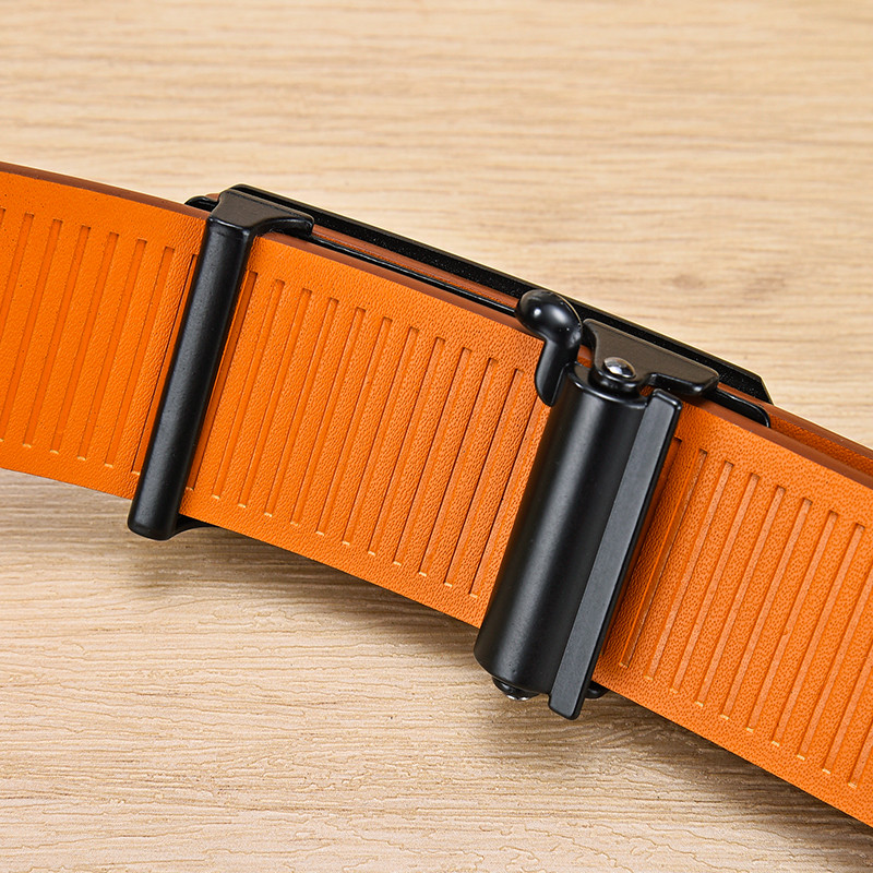 Remeni za muškarce s automatskom kopčom Vrhunska prava luksuzna koža muški poslovni remen Traperice 3,5 cm širine Klasična crna kopča