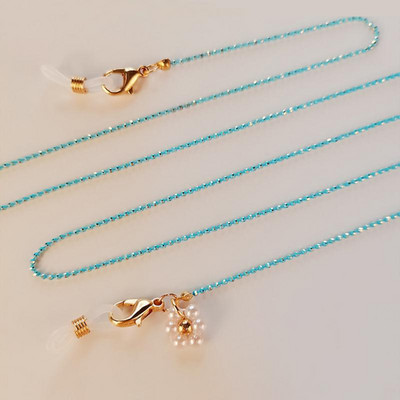 Lanac od kuglica u boji Pearl Daisy Lanac za naočale Trendi ženske vanjske ležerne sunčane naočale Dodatak Ogrlica Poklon Maska Konop za vješanje