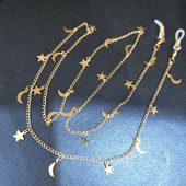 2021 Χρυσό χρώμα Moon Star Charm Mask Chain Holder Simple casual Glasses Chain lanyard αξεσουάρ