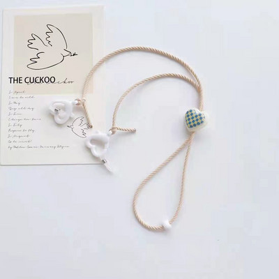 Novi stil Jednostavan mali svježi ljubavni privjesak Najlonska uzica Ogrlica Lanac za naočale