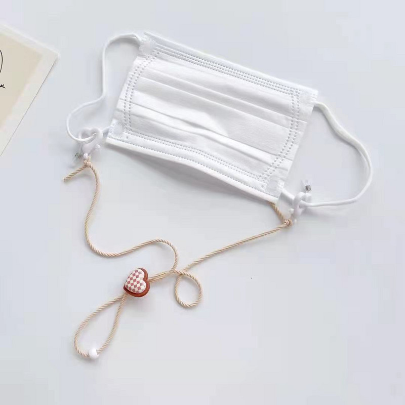 Novi stil Jednostavan mali svježi ljubavni privjesak Najlonska uzica Ogrlica Lanac za naočale