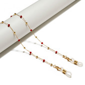 2020 arany színű piros kristály gyöngyös szemüvegszíj olvasó szemüveg szemüveg napszemüveg tartó szemüveg szemüveg lánc ékszer