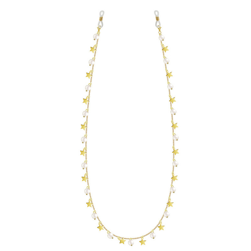 Modna zvijezda Držač lančića za sunčane naočale s bisernim perlama Ženske elegantne viseće ogrlice za naočale za čitanje