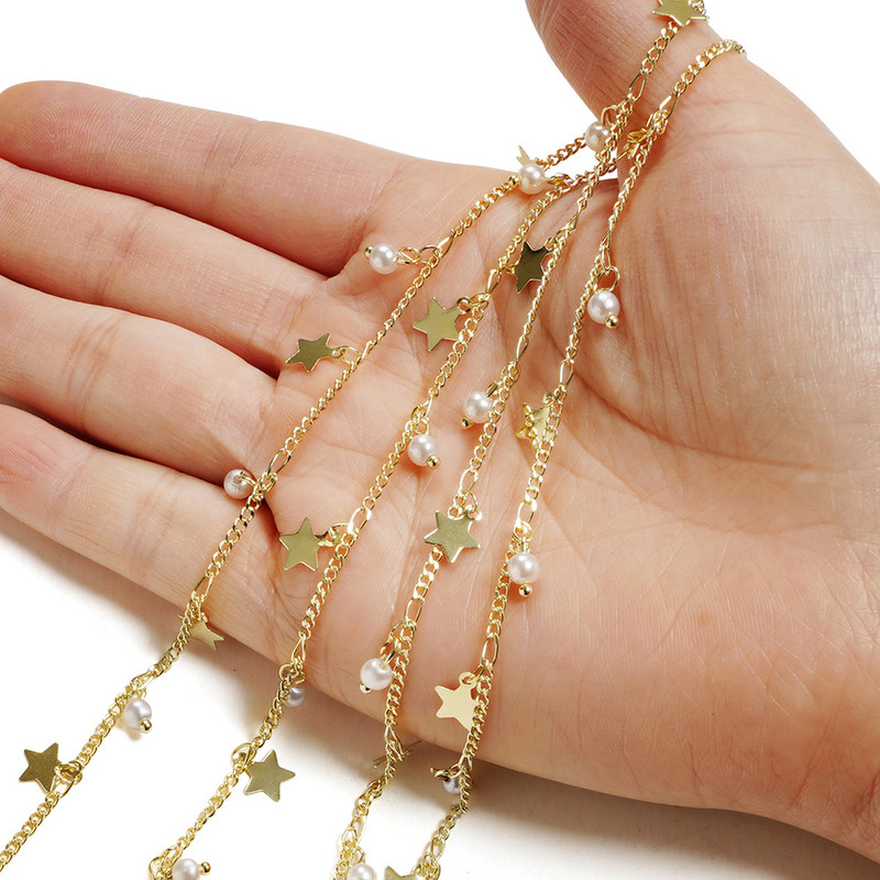 Modna zvijezda Držač lančića za sunčane naočale s bisernim perlama Ženske elegantne viseće ogrlice za naočale za čitanje