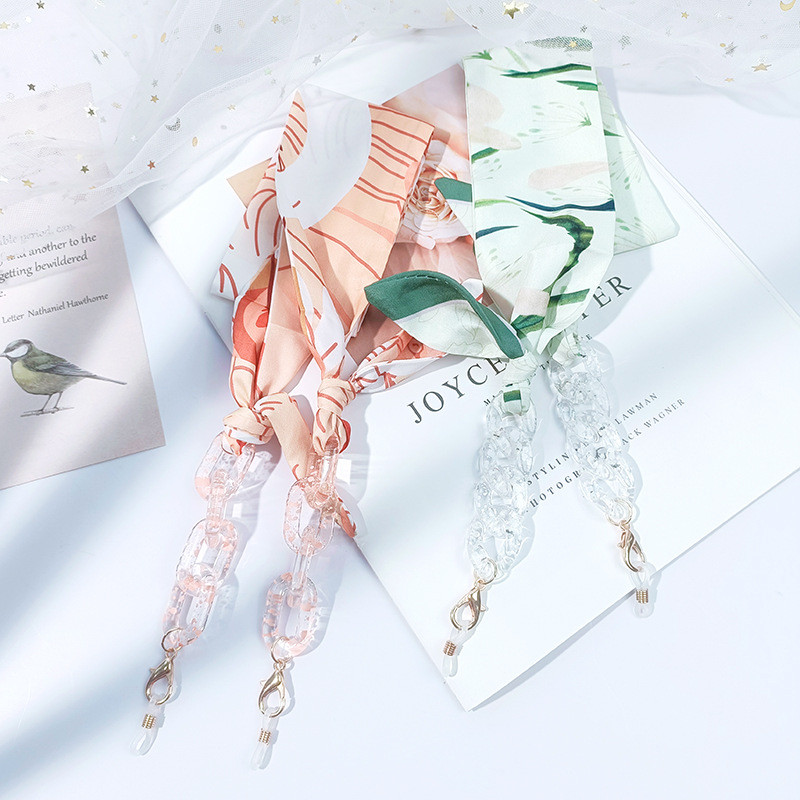 Modni akrilni najlonski konop, vjetrootporna maska, lanac uzica s printom, svileni šal, glamurozni lanac za naočale, remen oko vrata, dodaci za naočale