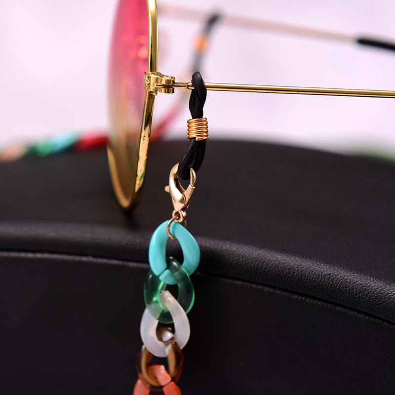 MOON GIRL Pozlaćeni lanac od akrilnih naočala za žene Protuklizne naočale za čitanje Kabel Držač maske Traka za oko oko Dropship