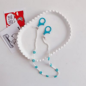 Novi mali svježi cvjetni lanac s maskom od perli i lančić za naočale