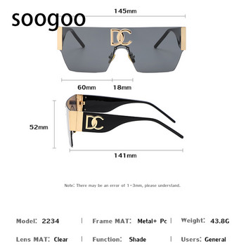 Γυναικεία γυαλιά ηλίου Vintage τετράγωνα Rimless 2022 Μόδα πολυτελείας μάρκας γυαλιά ηλίου χωρίς πλαίσιο για άντρες OnePiece γυαλιά οράσεως αποχρώσεις UV400