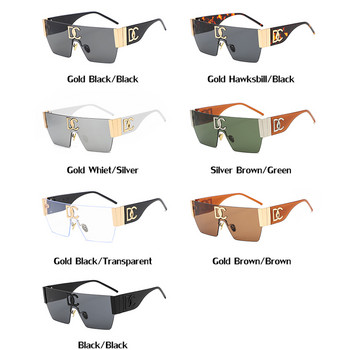 Винтидж квадратни слънчеви очила без рамки Дамски модни луксозни маркови слънчеви очила без рамки за 2022 г. за мъже Еднокомпонентни нюанси на очила UV400